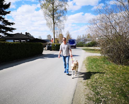 Jon Ivar Dypedal med labrador.