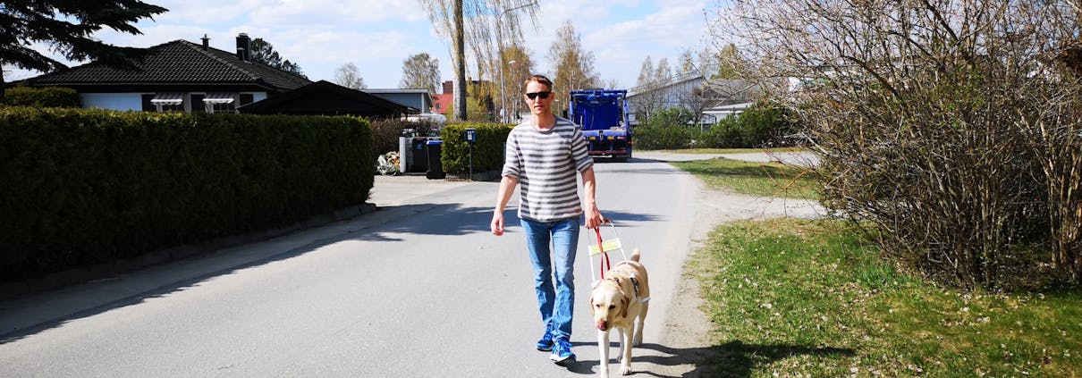 Jon Ivar Dypedal med labrador.