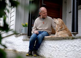 Kurt Ove Mæland med hund